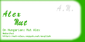 alex mut business card